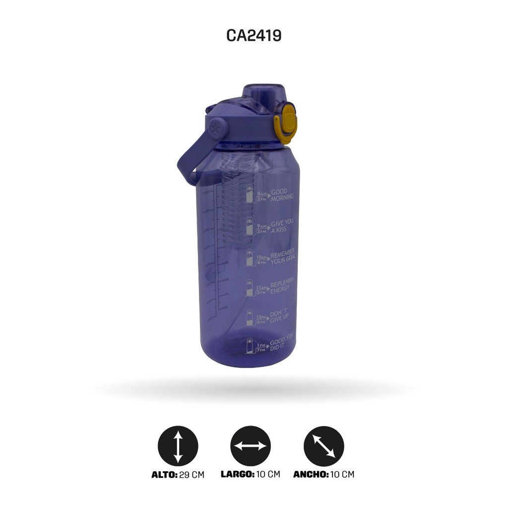 TERMO COLOR VIOLETA 2000ML 2356- TRANSPARENTE [PAC4802]