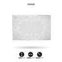 INDIVIDUAL DE MESA RECTANGULAR PLATEADO x 12[PAC5290]