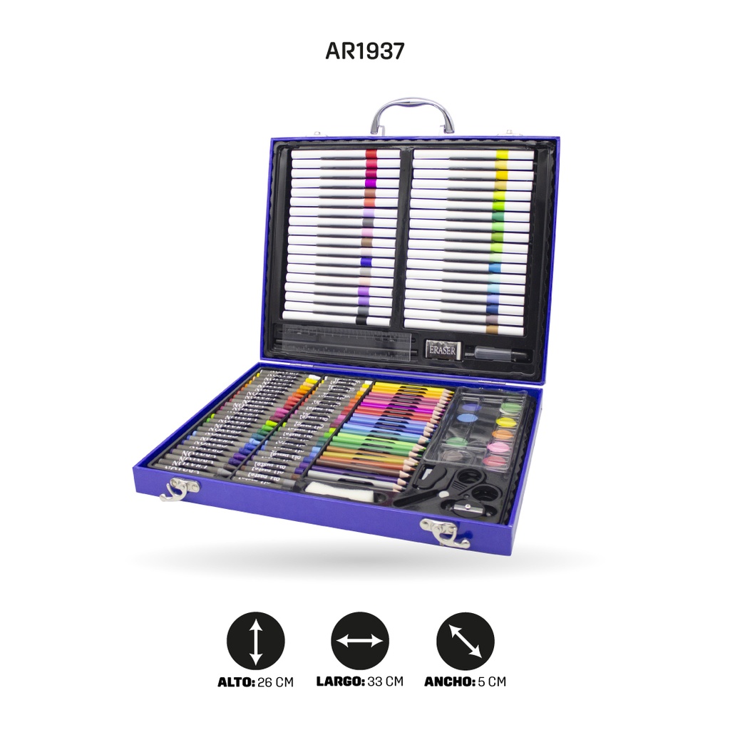 SET DE ARTE MALETA CON MARCADORES ACRILICOS 150PCS [PAC5403]