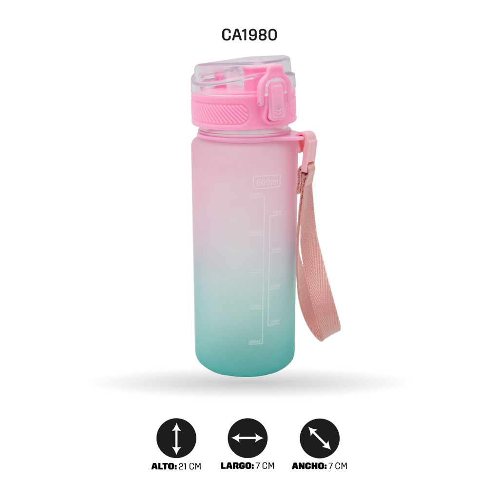 TERMO ROSADO CON PEGATINAS DE DIAMANTES [PAC5862]