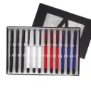BOLIGRAFO 201 MATE 4 COLORES METALICO CON DETALLES NEGRO   [PAC5234] DISPLAY X 12