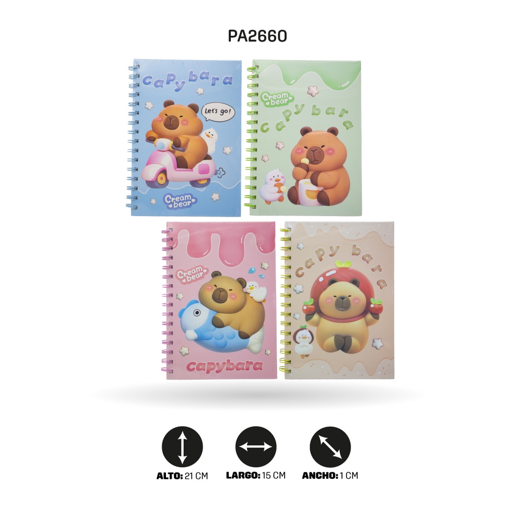 AGENDA PASTA DURA CAPYBARA  A5-4000-3 [PAC5772]
