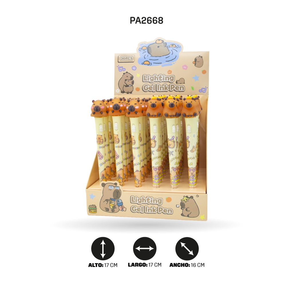 LAPICERO DE CAPYBARA CON LUZ :810 [PAC5780]