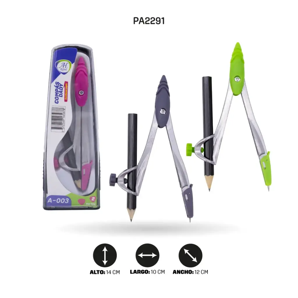 COMPÁS AH ROYAL DADY CAJA PLASTICA A-003 [PAC4852]