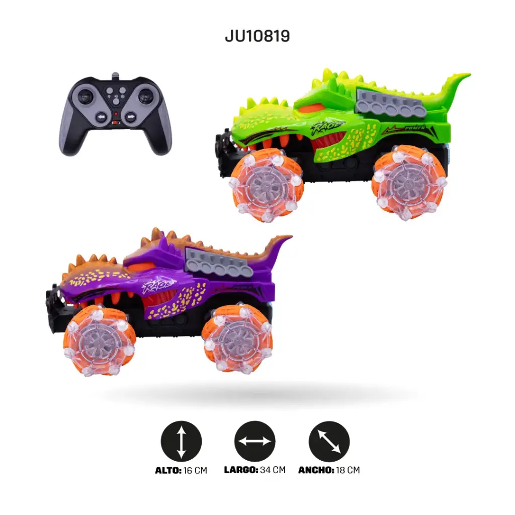 Dino Carro 4x4 - Vehículo Dinosaurio Control Remoto USB [ZJ238-59]