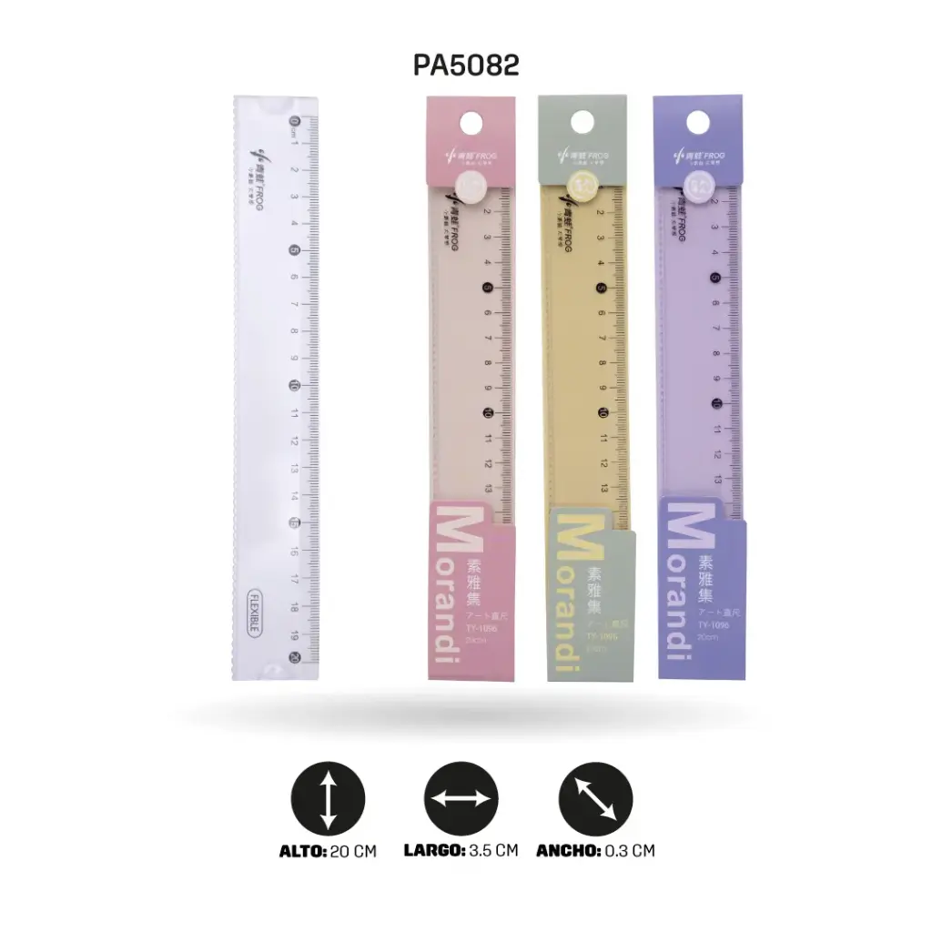 REGLA SILICONADA ESTAMPADA  TY-1096 20CM [PAC6425]