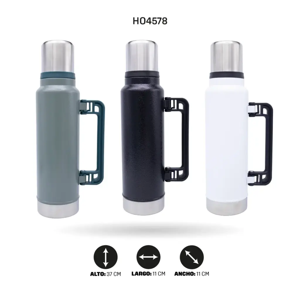 TERMO ACERO INOXIDABLE 304 1300 ml CON MANIJA JS-1997  [PAC5930]
