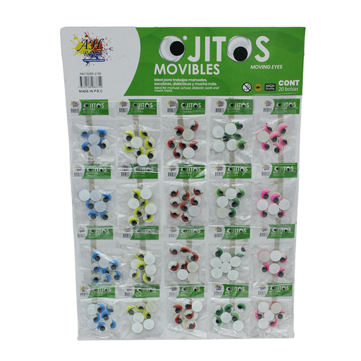 CARTON DE OJOS AH ROYAL EN COLORES CON PESTAÑAS [PAC10289-2190]