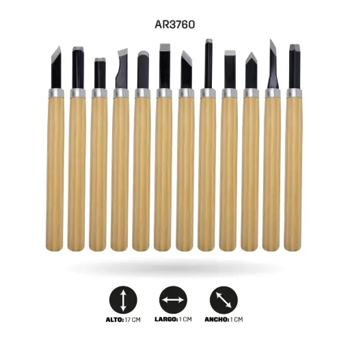 [AR3760] FORMONES PARA MADERA JUEGO X 12 UNIDADES [PAC2308-PAC70063-3760]