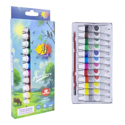 [AR4010] ACRILICO AH ROYAL 12 COLORES POR 12 ML [PAC70059-4010]