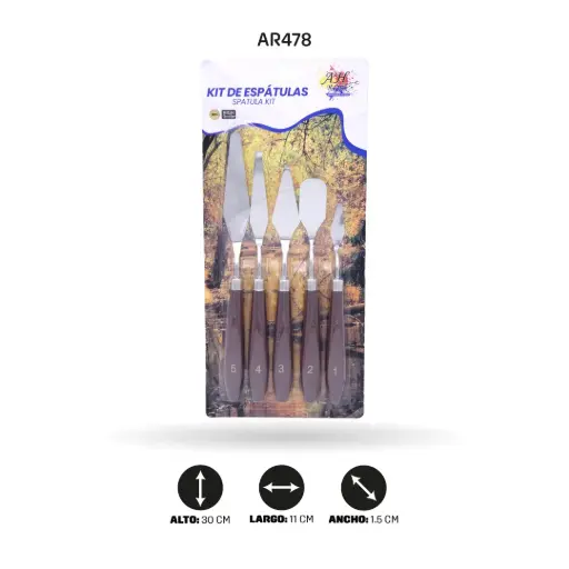 [AR478] ESPATULA AH ROYAL METALICAS X 5 (1-5) [PAC30057-PAC4014]