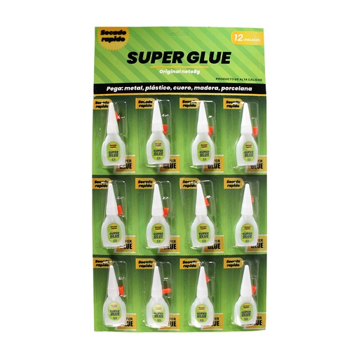 [CA342] SUPER GLUE VERDE X 8 GRAMOS EN TARRO X50 [PAC5222-342]