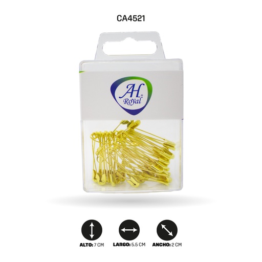 [CA4521] GANCHO NODRIZA DORADO AH ROYAL 00 NO. BLISTER ACRILICO [PAC4404-4521]