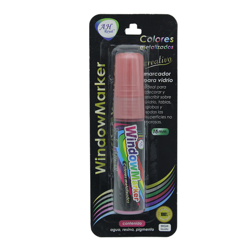 [CA6050] MARCADOR AH ROYAL PARA VENTANA METALIZADO FUCSIA 15 MM [PAC2581]