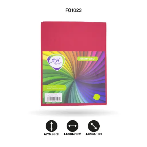 [FO1023] FOAMY CARTA AH ROYAL ROJO X 10 UNDS [AH10103615-PAC0006-1023]