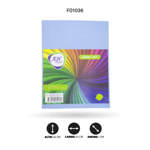 [FO1036] FOAMY 4 CARTAS AH ROYAL AZUL MEDICO 10 UNDS UNIFICAR [AH28103715-1036-AH28103715-PAC40120-1036-HN112]