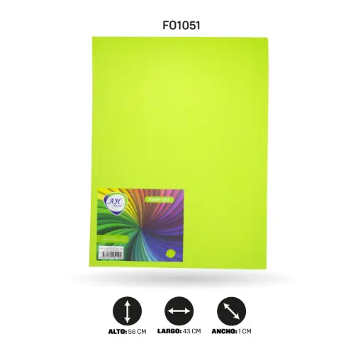 FOAMY 4 CARTA AH ROYAL VERDE NEON X 10 UNDS [AH28102315]