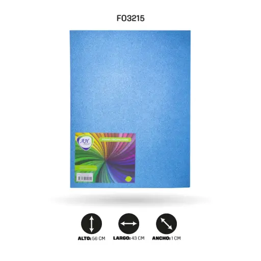 [FO3215] FOAMY 4 CARTAS AH ROYAL ESCARCHADO AZUL CLARO X 10 UNDS [AH29100315-3215-AH29100315-AH21100315]