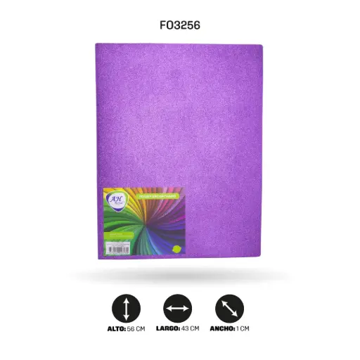 [FO3256] FOAMY 4 CARTA AH ROYAL ESCARCHADO MORADO X 10 UNDS [AH29100815-3256-AH29100815]