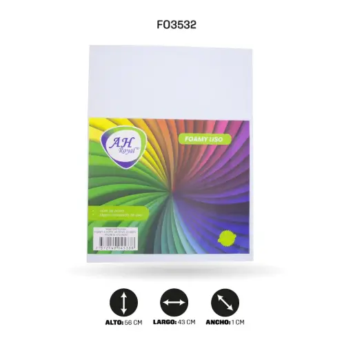 [FO3532] FOAMY 4 CARTA AH ROYAL BLANCO X 10 UNDS [AH28100615]