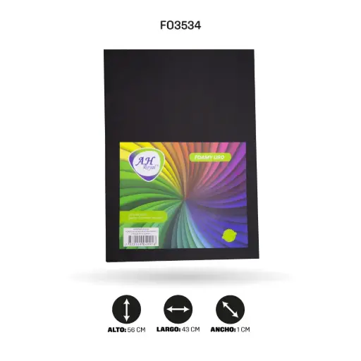 [FO3534] FOAMY 4 CARTA AHROYAL NEGRO X 10 UNDS [AH28101615-3534-AH28101615-AH20101615]