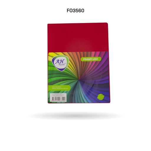 [FO3560] FOAMY PLIEGO AH ROYAL ROJO X 10 UNDS [AH50103615-3560-PAC40232-3560]