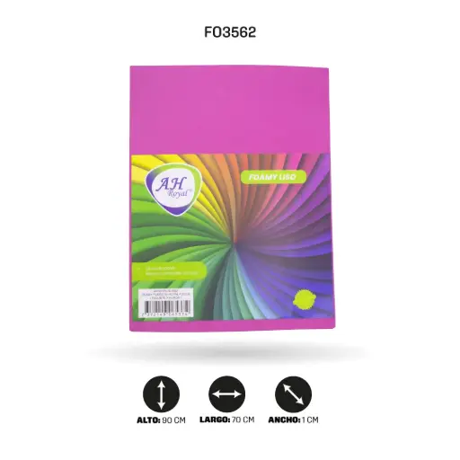 [FO3562] FOAMY PLIEGO AH ROYAL FUCSIA X 10 UNDS [AH50101015-3562-AH50101015-PAC40234]