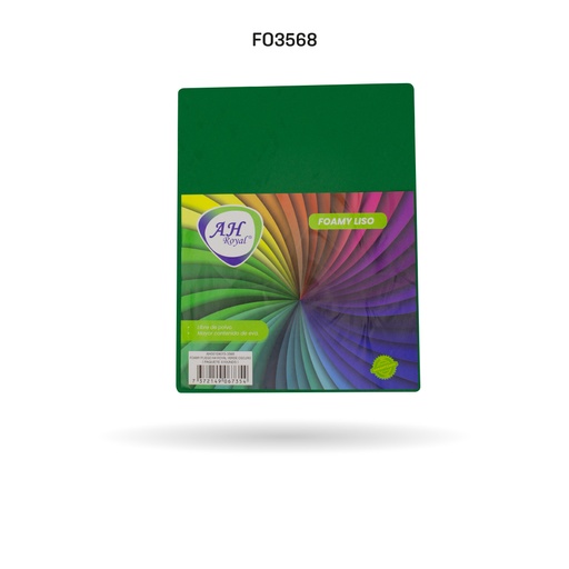 [FO3568] FOAMY PLIEGO AHROYAL VERDE OSCURO X 10 UNDS [AH50104015-3568]