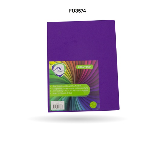 [FO3574] FOAMY PLIEGO AH ROYAL MORADO X 10 UNDS [AH50101415-3574]