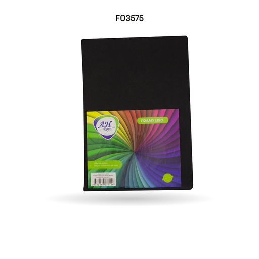 [FO3575] FOAMY PLIEGO AH ROYAL NEGRO X 10 UNDS [AH50101615-3575-AH50101615-PAC40247-3575]