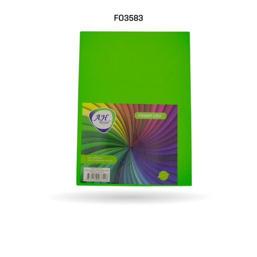 [FO3583] FOAMY PLIEGO AH ROYAL VERDE LIMON X 10 UNDS [AH50102215-3583-AH50102215-PAC40255-3583]