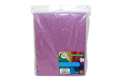 [FO4105] FOAMY CARTA AHROYAL ESCARCHADO LILA X 10 UNDS [AH11100715-4105-AH11100715]