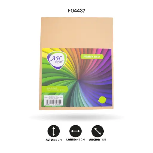 [FO4437] FOAMY 4 CARTA AH ROYAL ROSADO CARNE X 10 UNDS [AH28102515-4437-HN126]