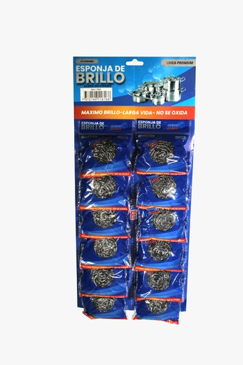 [HO1865] ESPONJILLA PARA LAVAR REDONDA (DISPLAY X 12) [PAC50099-1865]
