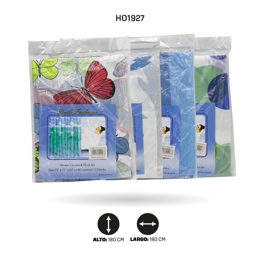 [HO1927] CORTINA DE BAÑO EN BOLSA X100 [PAC70362-1927]