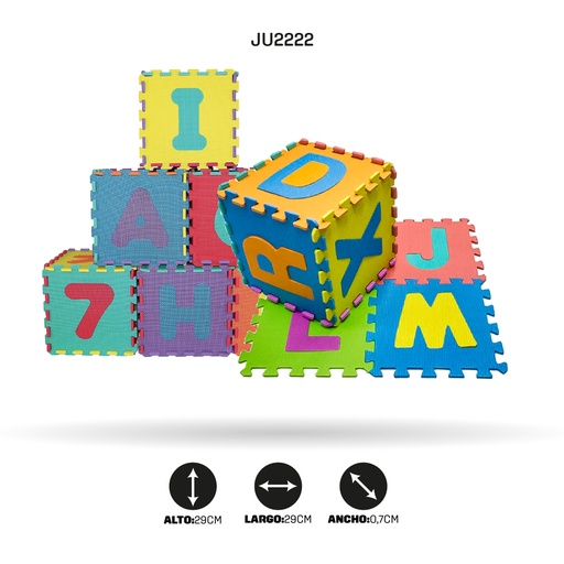 [JU2222] TAPETE FOAMY [PAC20599-2222] LETRAS NUMERO