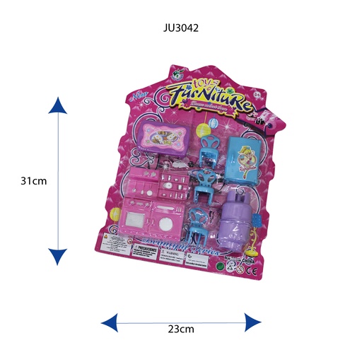 [JU3042] SET DE PRINCESAS X 7 ACCESORIOS [5016B-1]