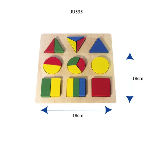 [JU535] JUEGO DIDACTICO EN MADERA FIGURAS GEOMETRICAS X 222 UNDS [PAC2289]
