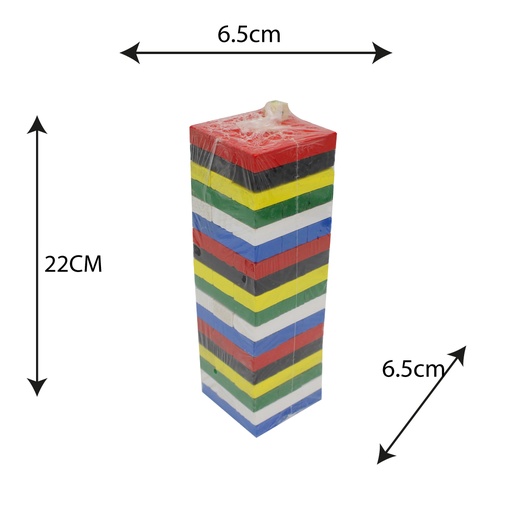 [JU538] JUEGO DIDACTICO JENGA EN MADERA DE COLOR [PAC2299]