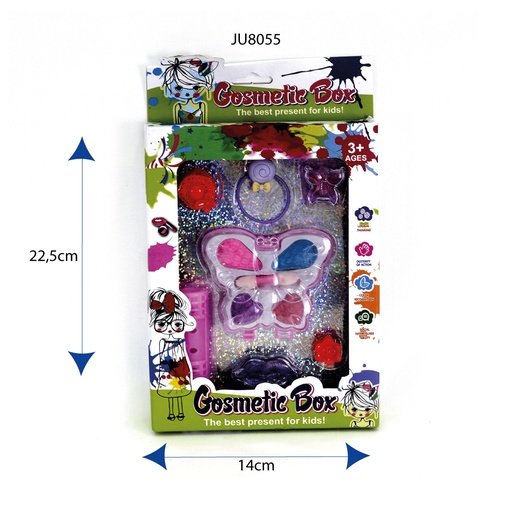 [JU8055] JUEGO COSMÉTICO INFANTIL FIGURA MARIPOSA [0611K]