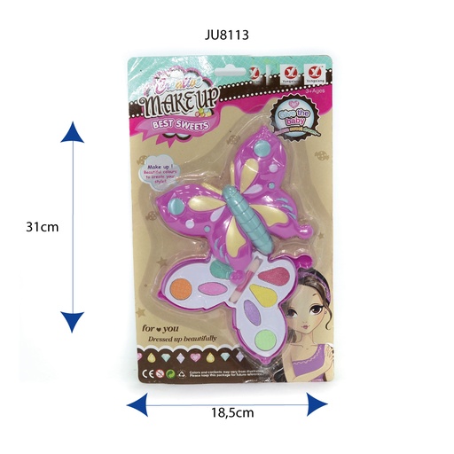[JU8113] SET MAQUILLAJE MARIPOSA [B8711-4 / YS0205102]