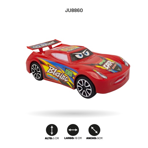 [JU8860] COCHE POLICÍA DE FRICCIÓN CON ALERON  [678-2]