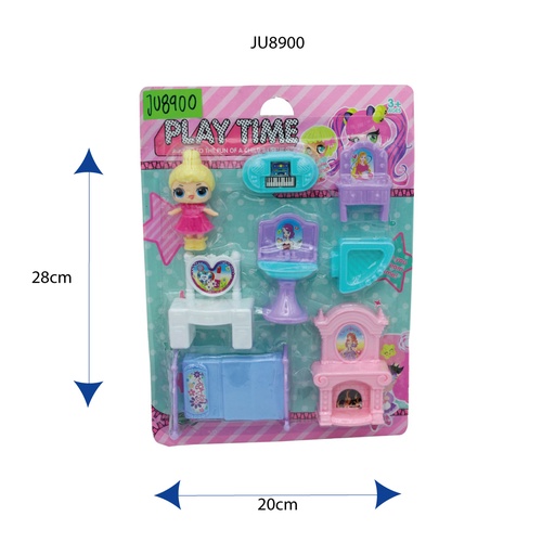 [JU8900] JUEGO DE CASA CON 1 MUÑECA Y LAVA MANOS YS0222508 [4435 / YS0222508]
