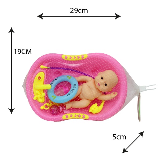 [JU9019] MÁS DE 8 PULGADAS EXPRESSION DOLL BATHTUB CON SPRINKLER [Y8-1]