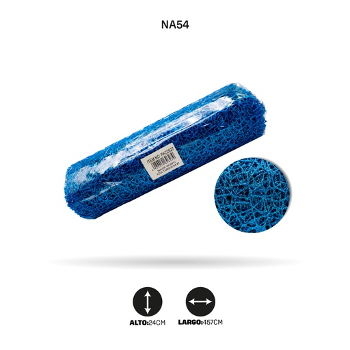 [NA54] MALLA DE NAVIDAD CON POLVO AZUL TURQUESA X120 [PAC2627]