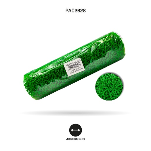 [NA55] MALLA DE NAVIDAD CON POLVO VERDE NAVIDAD X120 [PAC2628]
