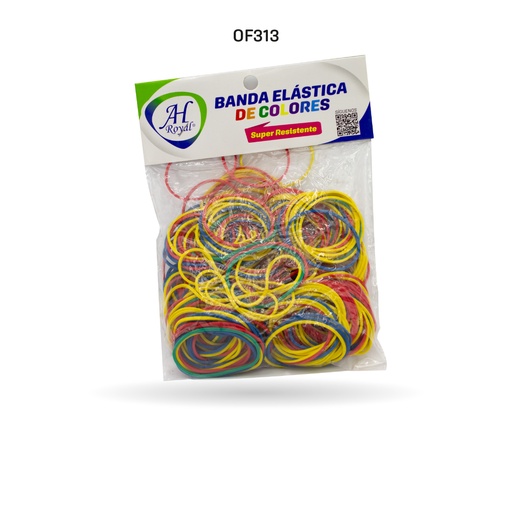 [OF313] BANDAS DE CAUCHO AH ROYAL EN COLORES BOLSA PEQUEÑA APX 250 [PAC10111-313]