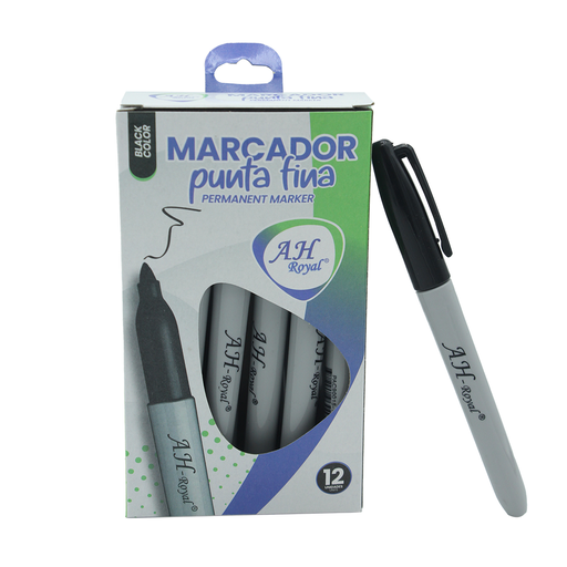 [PA1116] MARCADOR AH ROYAL NEGRO TIPO SHARPIE [PAC90015-1116-PAC90015-116]