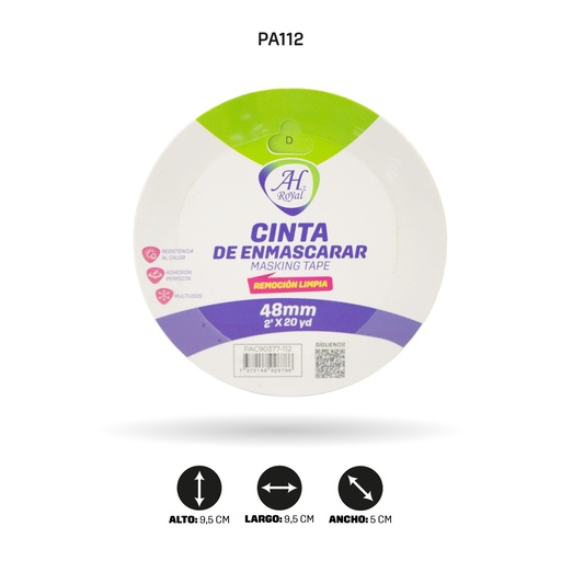 [PA112] CINTA AHROYAL DE ENMASCARAR 48mm 2"X 20yd [PAC90377-112]