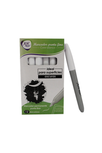 [PA1147] MARCADOR AH ROYAL BLANCO DELGADO METALICO [PAC90021-1147]